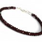 Garnet Quartz Rondelle 4mm Faceted beads adjustable stacking bracelet