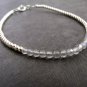 Gray Labradorite Round 4mm Faceted beads adjustable stacking bracelet