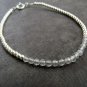 Gray Labradorite Round 4mm Faceted beads adjustable stacking bracelet