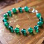 Green Onyx Quartz Round 8mm Smooth beads adjustable stacking bracelet