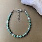 Green Spot Jasper Round 6mm Smooth beads adjustable stacking bracelet