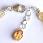 Hessonite Garnet Oval 4-6mm Smooth beads adjustable stacking bracelet