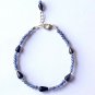 Iolite Round & Drop 3-8x5mm Smooth beads adjustable stacking bracelet