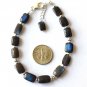 Labradorite Rectangle 5x8mm Smooth beads adjustable stacking bracelet