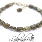 Labradorite Rectangle 6x4mm Smooth beads adjustable stacking bracelet
