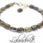 Labradorite Rectangle 6x4mm Smooth beads adjustable stacking bracelet