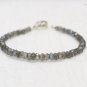 Labradorite Rondelle 3-4mm Faceted beads adjustable stacking bracelet