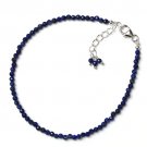 Lapis Lazuli Round 2-2.5mm Faceted beads adjustable stacking bracelet