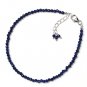 Lapis Lazuli Round 2-2.5mm Faceted beads adjustable stacking bracelet