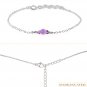 Lavender Amethyst Mix 2-4mm Smooth beads adjustable stacking bracelet