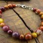 Mookaite Jasper Round 6-8mm Smooth beads adjustable stacking bracelet