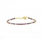 Multi Sapphire Round 2.5mm Faceted beads adjustable stacking bracelet