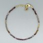 Multi Sapphire Round 2.5mm Faceted beads adjustable stacking bracelet