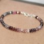 Multi Spinel Rondelle 3-4mm Smooth beads adjustable stacking bracelet
