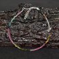 Multi Tourmaline Round 2mm Faceted beads adjustable stacking bracelet