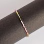 Multi Tourmaline Round 2mm Faceted beads adjustable stacking bracelet