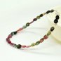 Multi Tourmaline Oval 5x6mm Smooth beads adjustable stacking bracelet