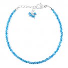 Neon Apatite Round 2-2.5mm Faceted beads adjustable stacking bracelet