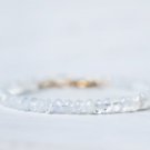 Rainbow Moonstone Round 4mm Smooth beads adjustable stacking bracelet