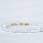 Rainbow Moonstone Round 4mm Smooth beads adjustable stacking bracelet