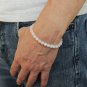 Rainbow Moonstone Round 6mm Smooth beads adjustable stacking bracelet