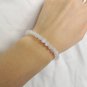 Rainbow Moonstone Round 6mm Smooth beads adjustable stacking bracelet