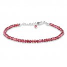 Rhodolite Garnet Round 3mm Faceted beads adjustable stacking bracelet