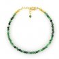 Ruby Zoisite Round 2.5-3mm Faceted beads adjustable stacking bracelet