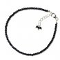 Blue Sapphire Round 2-2.5mm Faceted beads adjustable stacking bracelet