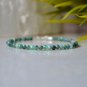 Colombian Emerald Round 3mm Faceted beads adjustable stacking bracelet