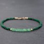 Emerald & Malachite Mix 2.5-3mm Mix beads adjustable stacking bracelet