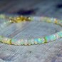 Ethiopian Opal Rondelle 4mm Faceted beads adjustable stacking bracelet