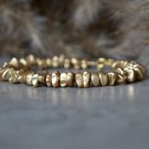 Golden Hematite Nugget 4-5mm Smooth beads adjustable stacking bracelet