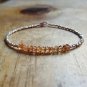 Imperial Topaz Rondelle 4mm Faceted beads adjustable stacking bracelet