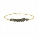 Labradorite Uncut Chips 3-5mm Rough beads adjustable stacking bracelet