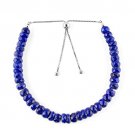 Lapis Lazuli Rondelle 4-5mm Faceted beads adjustable stacking bracelet