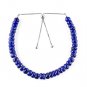 Lapis Lazuli Rondelle 4-5mm Faceted beads adjustable stacking bracelet