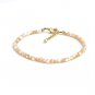 Mother Of Pearl Round 3.5mm Faceted beads adjustable stacking bracelet