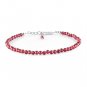 Mozambique Garnet Round 3mm Faceted beads adjustable stacking bracelet