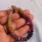 Multi Sapphire Rondelle 6mm Faceted beads adjustable stacking bracelet