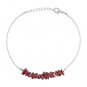 Red Garnet Uncut Chips 3-5mm Smooth beads adjustable stacking bracelet