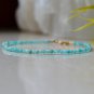 Russian Amazonite Round 3mm Faceted beads adjustable stacking bracelet