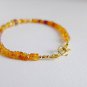 Citrine With Ruby Mix 3-4.5mm Smooth beads adjustable stacking bracelet
