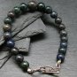 Ethiopian Blue Opal Round 8mm Smooth beads adjustable stacking bracelet
