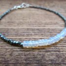 Ethiopian Opal Rondelle 3.5mm Smooth beads adjustable stacking bracelet