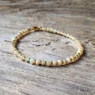 Ethiopian Opal Rondelle 3-4mm Smooth beads adjustable stacking bracelet