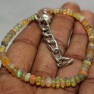 Ethiopian Opal Rondelle 2-4mm Smooth beads adjustable stacking bracelet
