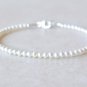Fresh Water Pearl Round 3.5mm Smooth beads adjustable stacking bracelet