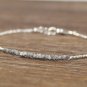 Gray Rough Diamond Fancy 2-3mm Rough beads adjustable stacking bracelet