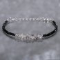 Herkimer Diamond Fancy 4-6mm Faceted beads adjustable stacking bracelet